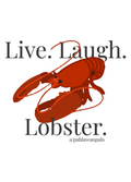 Live. Laugh. Lobster. Sticker