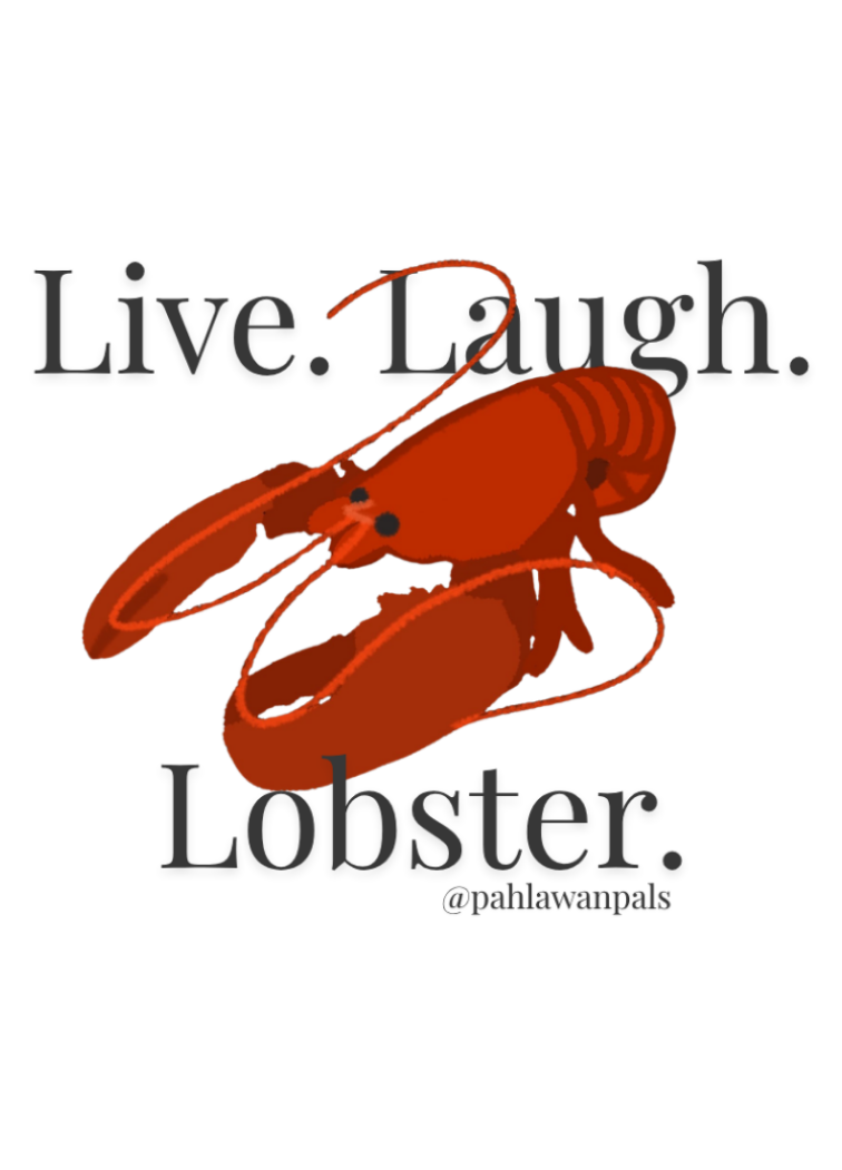 Live. Laugh. Lobster. Sticker